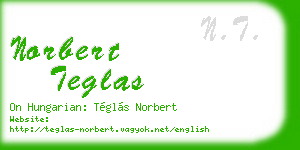 norbert teglas business card